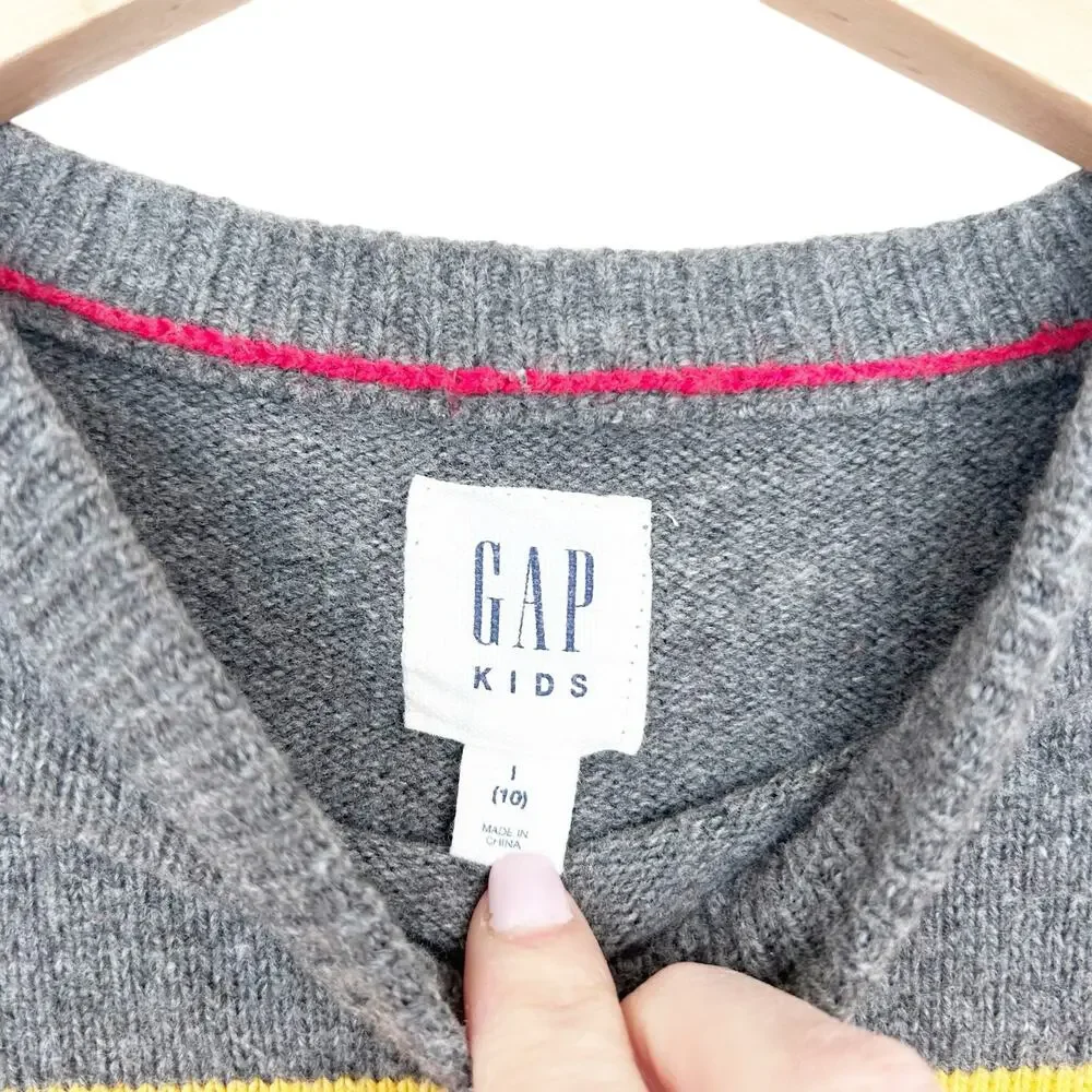 Gap Kids Wool Blend Gray Sweater Sz L Kids 10